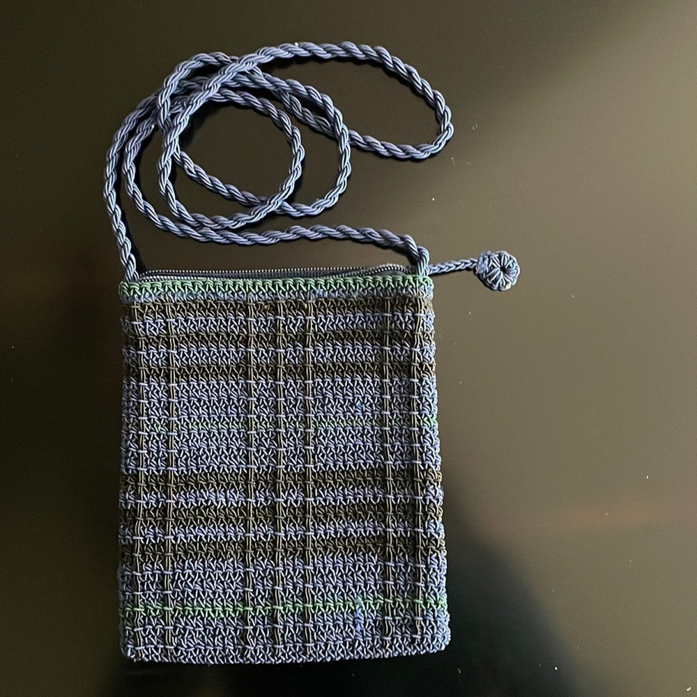 Blue, Black, & Green Crossbody Purse